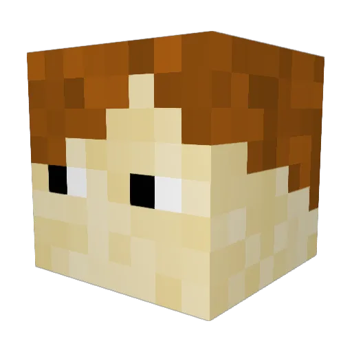 NikoCraftYoutube Minecraft avatar head, 3D render