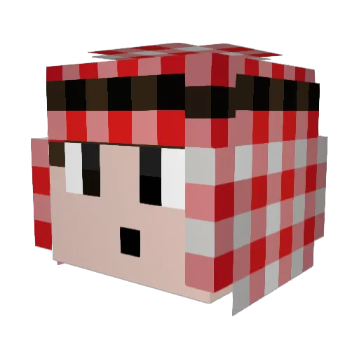 NikoGo_ Minecraft avatar head, 3D render