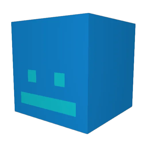 NikoNikoCraft Minecraft avatar head, 3D render