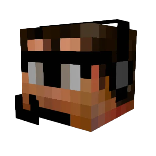 NikoRox1 Minecraft avatar head, 3D render