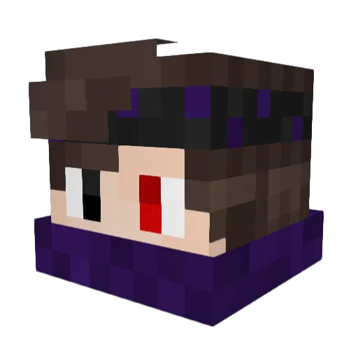 NikoSenpai Minecraft avatar head, 3D render