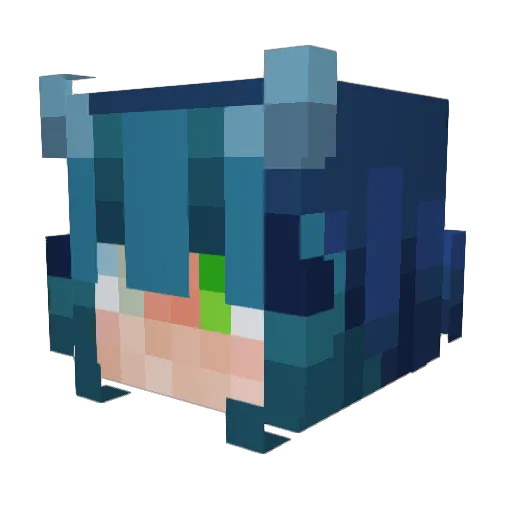 NikoSolaris Minecraft avatar head, 3D render