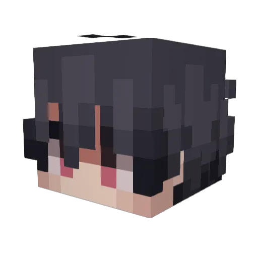 NikoStation Minecraft avatar head, 3D render