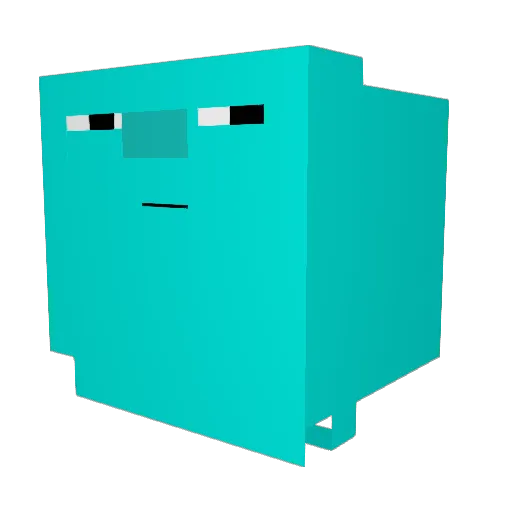 NikoTsu Minecraft avatar head, 3D render