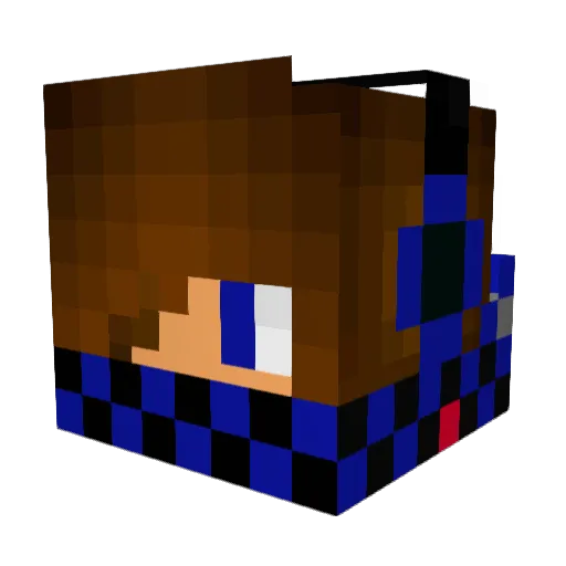 NikoV0709 Minecraft avatar head, 3D render