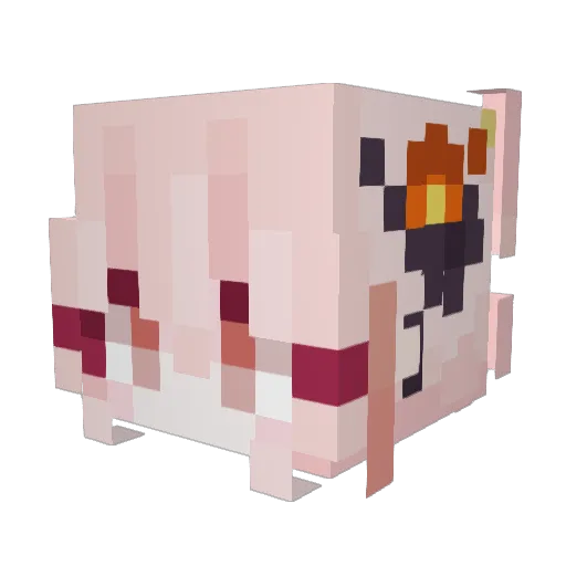 NikoYukio Minecraft avatar head, 3D render