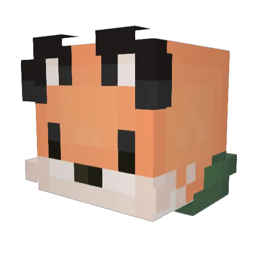 Niko_Heat Minecraft avatar head, 3D render