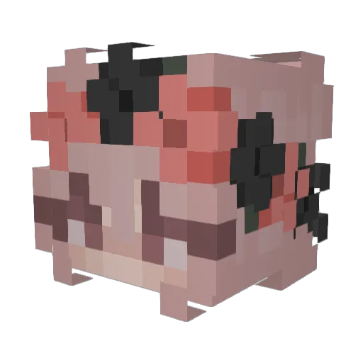 Niko_L Minecraft avatar head, 3D render