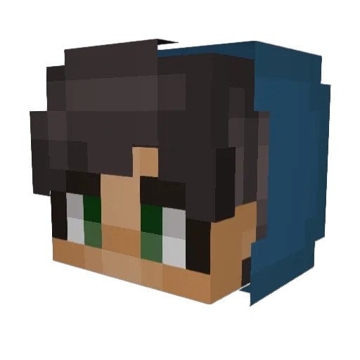 Nikoeremia Minecraft avatar head, 3D render