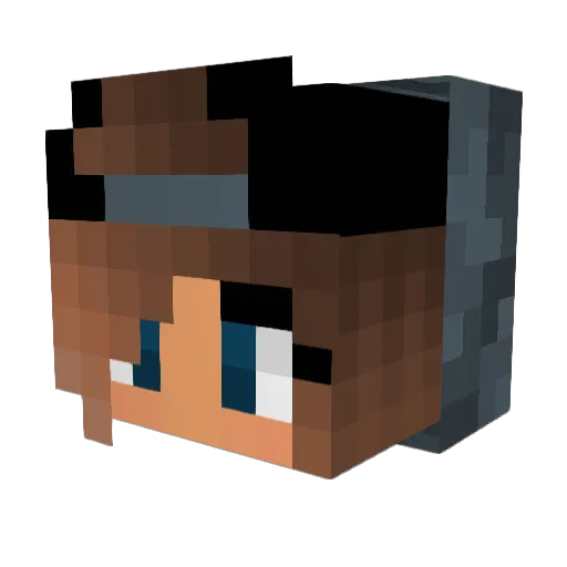 Nikofner Minecraft avatar head, 3D render