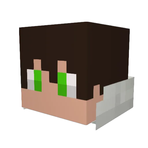 Nikokingi Minecraft avatar head, 3D render