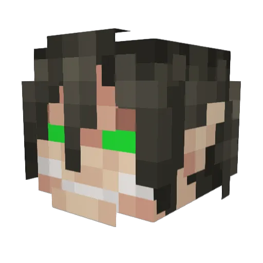 Nikoko1600 Minecraft avatar head, 3D render