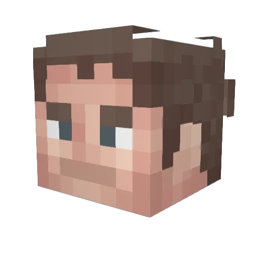 NikolaBelle Minecraft avatar head, 3D render