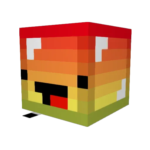 NikolajIbsen Minecraft avatar head, 3D render