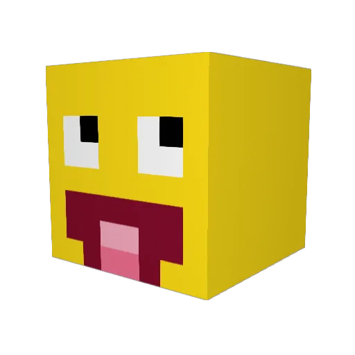 Nikolajboll Minecraft avatar head, 3D render
