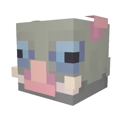 Nikolatopg Minecraft avatar head, 3D render
