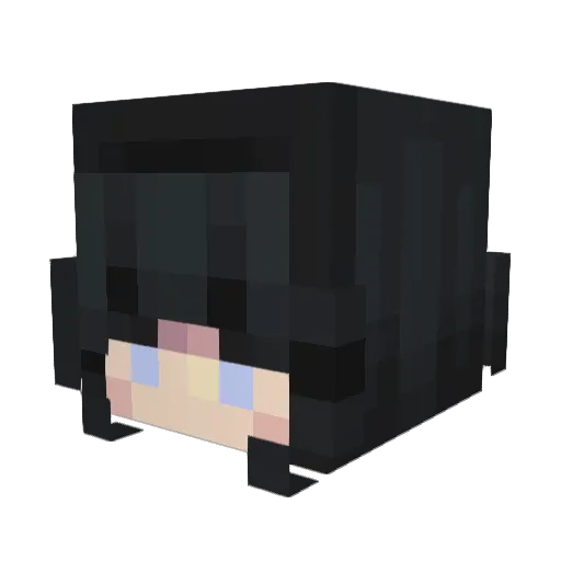 Nikoletka1 Minecraft avatar head, 3D render