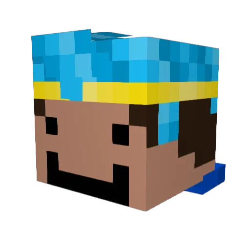 Nikoluas Minecraft avatar head, 3D render