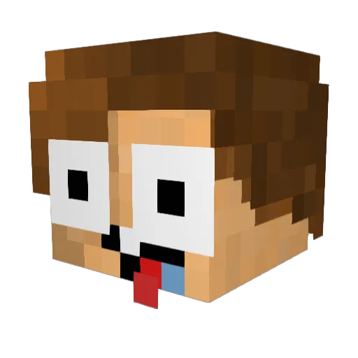 Nikoplayer Minecraft avatar head, 3D render