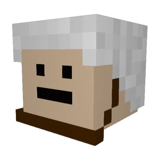 Nikopuuro Minecraft avatar head, 3D render