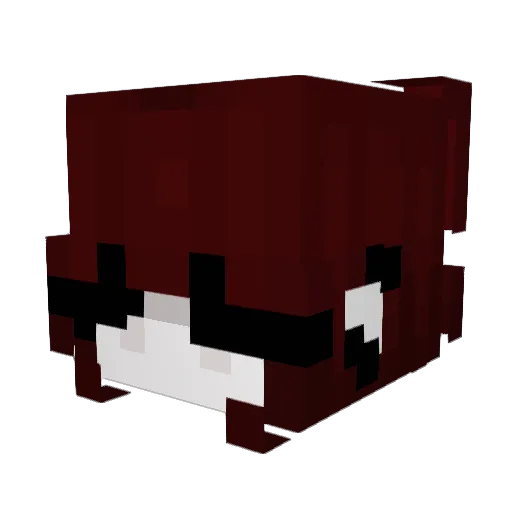 Nikorii Minecraft avatar head, 3D render