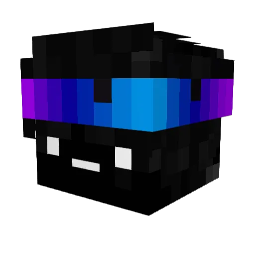 NikosMu Minecraft avatar head, 3D render