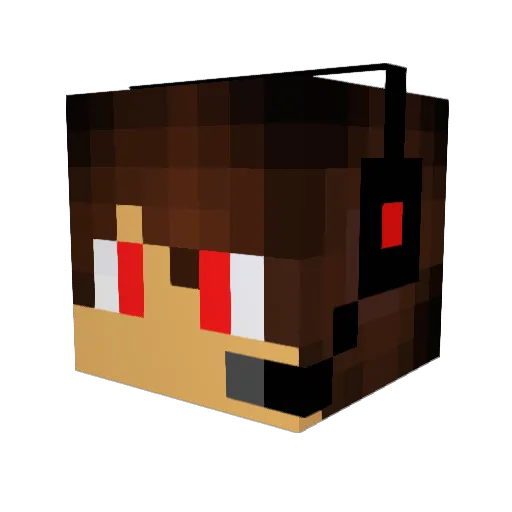 NikosTheKiller Minecraft avatar head, 3D render