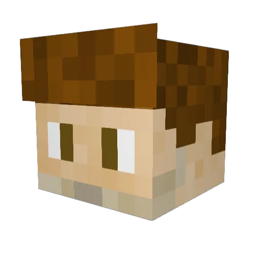 Nikos_7 Minecraft avatar head, 3D render