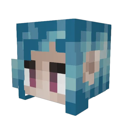 Nikoso7 Minecraft avatar head, 3D render
