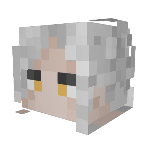 Nikotopis Minecraft avatar head, 3D render