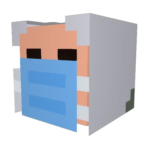 Nikox_78 Minecraft avatar head, 3D render