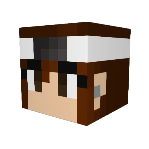 Nikoyo Minecraft avatar head, 3D render