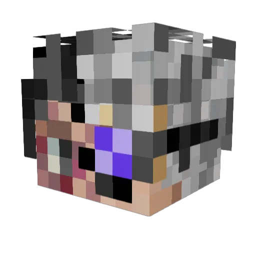 Nikpan_4ik Minecraft avatar head, 3D render