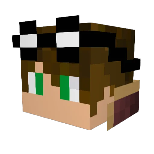 Nikromancy Minecraft avatar head, 3D render