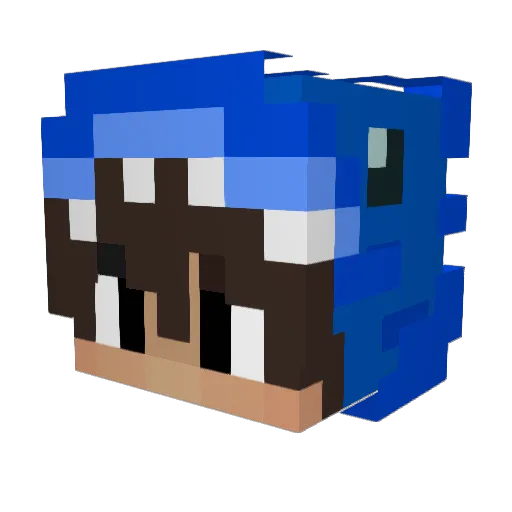 NiksideHD Minecraft avatar head, 3D render