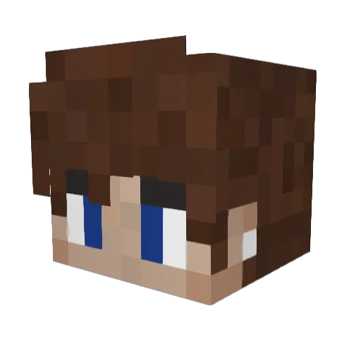 Niksit Minecraft avatar head, 3D render