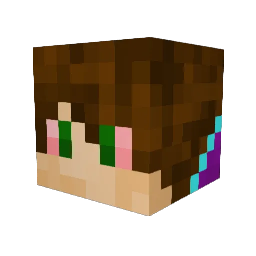Nikslav Minecraft avatar head, 3D render