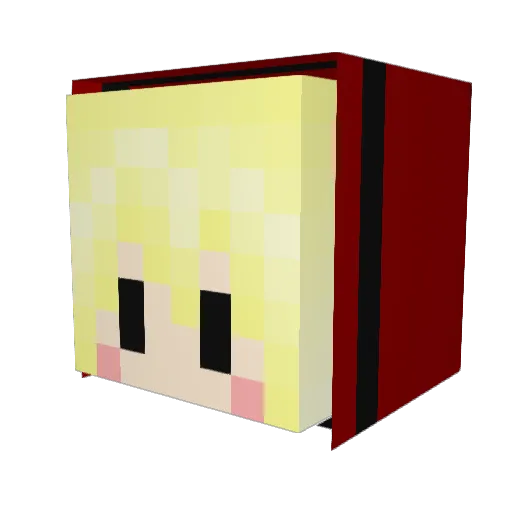 Nikub1 Minecraft avatar head, 3D render