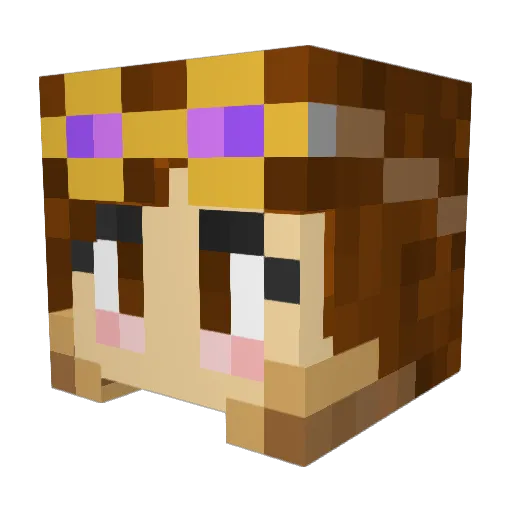 Nikulina11 Minecraft avatar head, 3D render