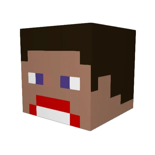 Nikumar0 Minecraft avatar head, 3D render