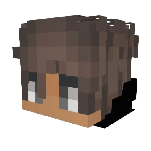 Nikxp Minecraft avatar head, 3D render