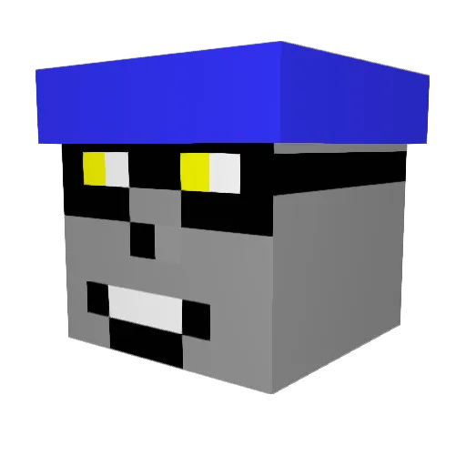 Nikzo92 Minecraft avatar head, 3D render
