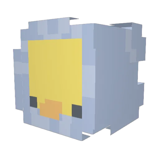 Nil_Core Minecraft avatar head, 3D render