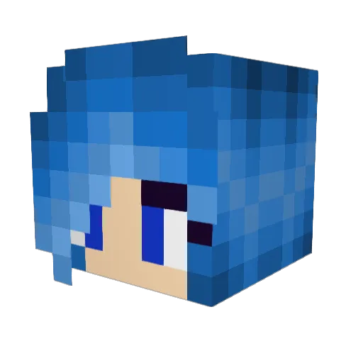 NilaWulf Minecraft avatar head, 3D render