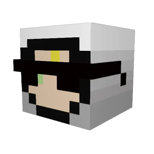 Nilater Minecraft avatar head, 3D render