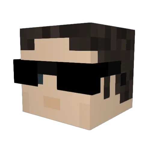 Nildram Minecraft avatar head, 3D render