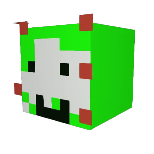 Nileau Minecraft avatar head, 3D render