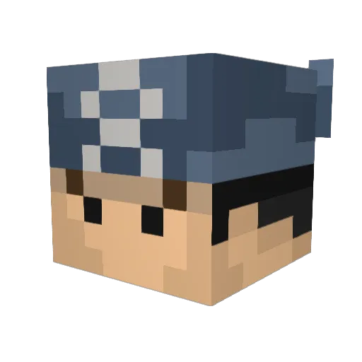 Nileey Minecraft avatar head, 3D render