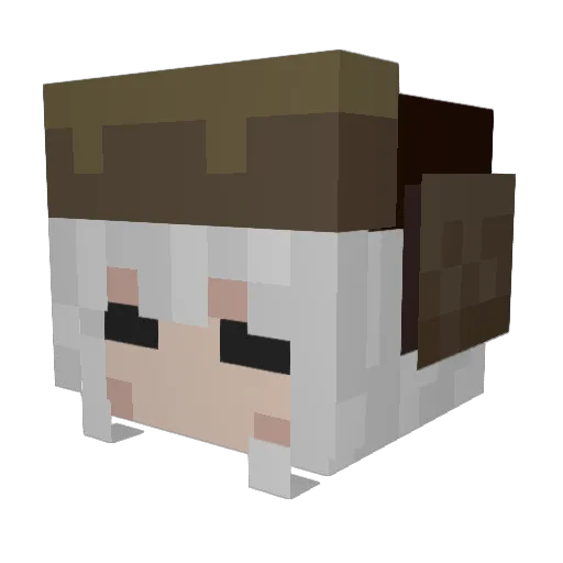 Nilhi Minecraft avatar head, 3D render