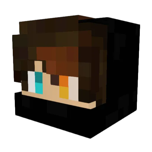Nilifax Minecraft avatar head, 3D render